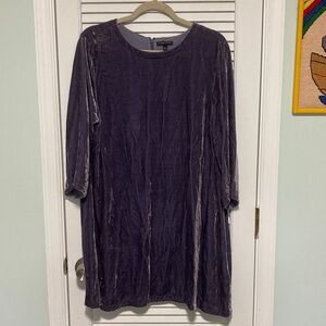 Eileen Fisher Rich Purple Long Sleeve Dress